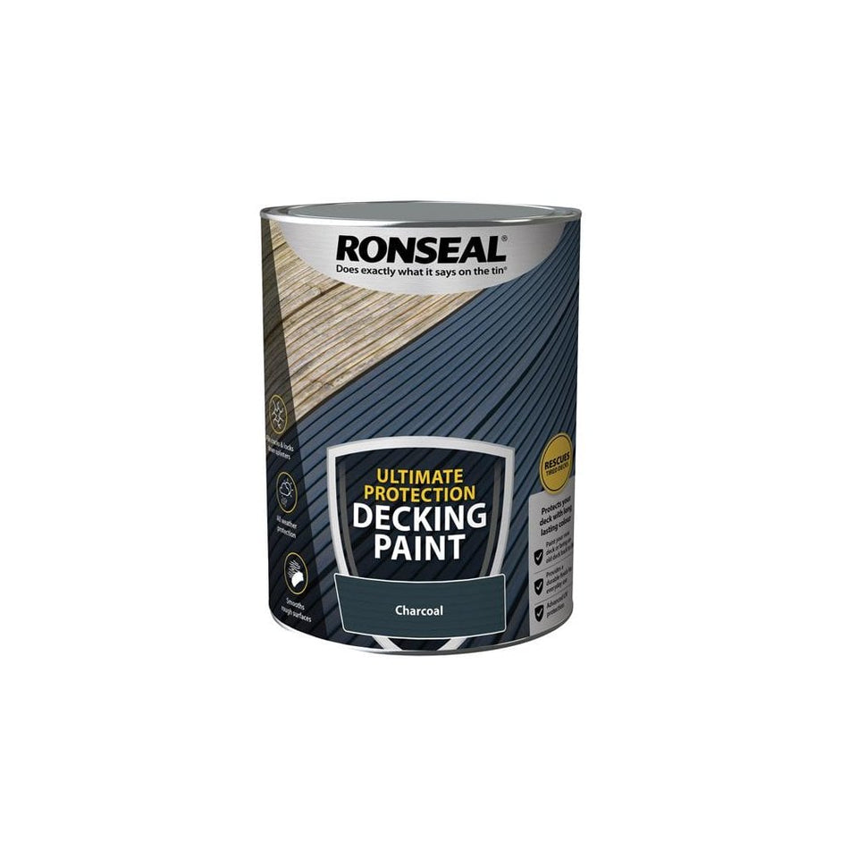 Ronseal Ultimate Protection Decking Paint Charcoal 5 litre