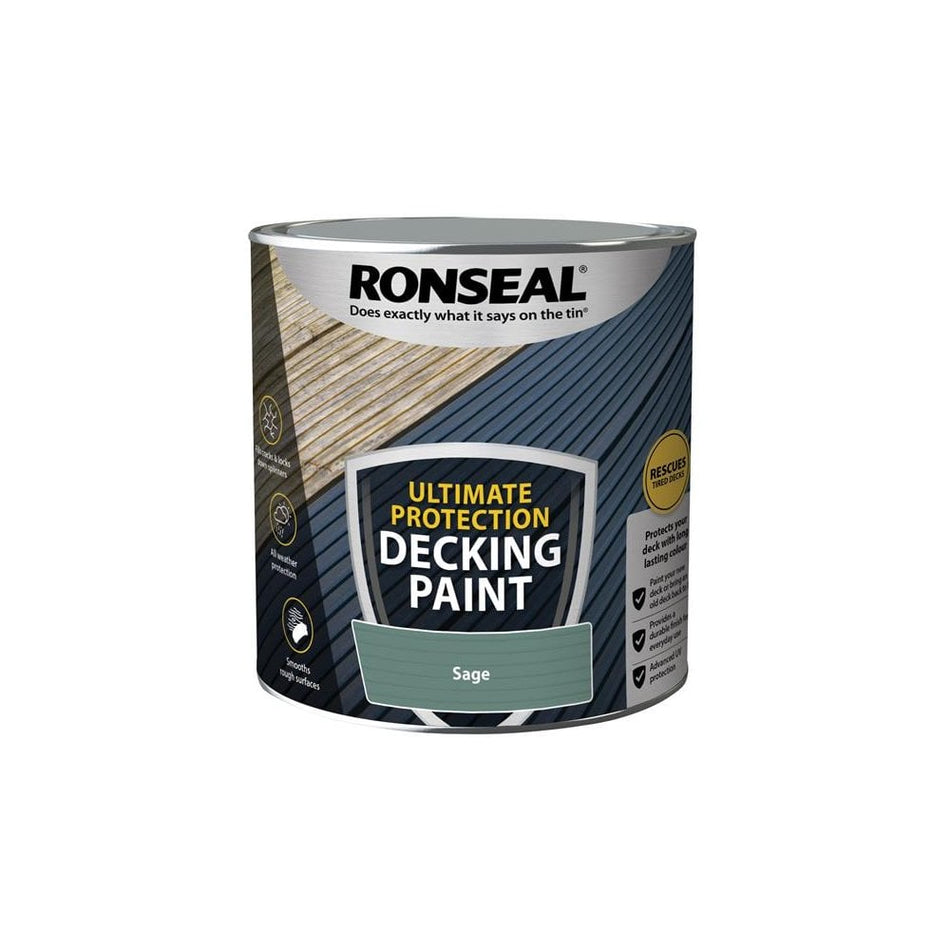 Ronseal Ultimate Protection Decking Paint Sage 2.5 litre