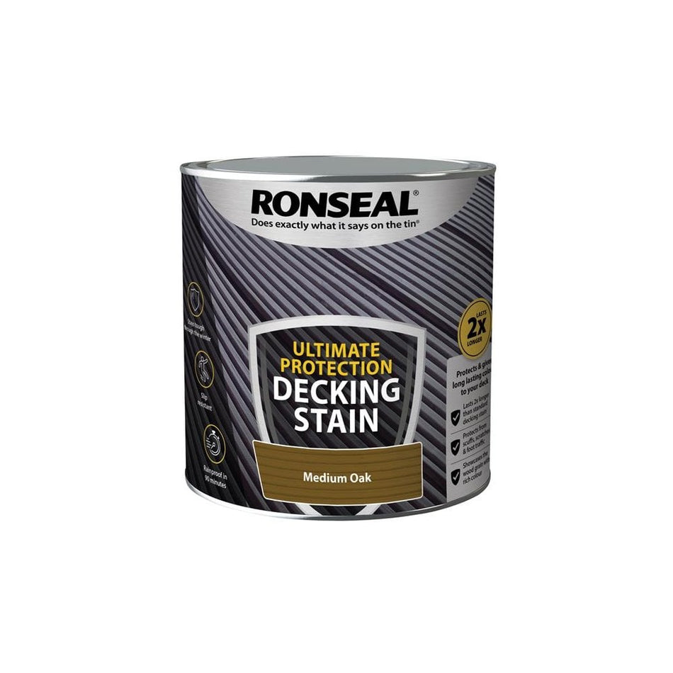 Ronseal Ultimate Protection Decking Stain Medium Oak 2.5 litre