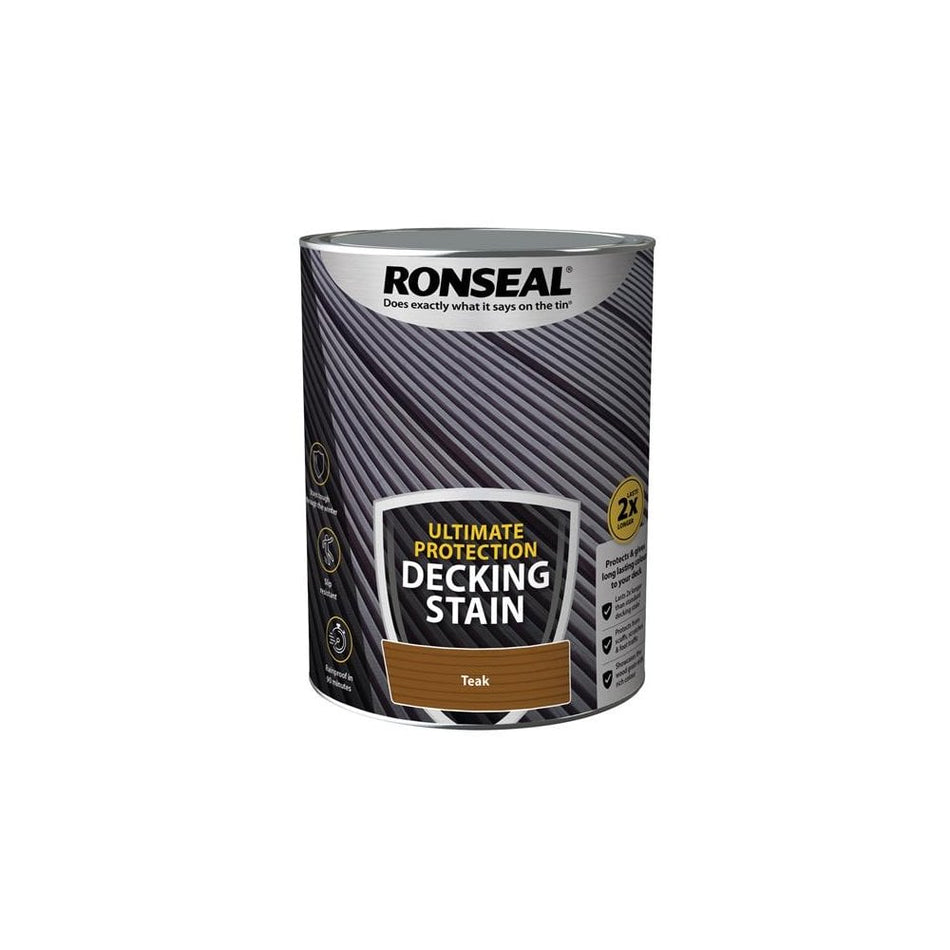Ronseal Ultimate Protection Decking Stain Rich Teak 5 litre