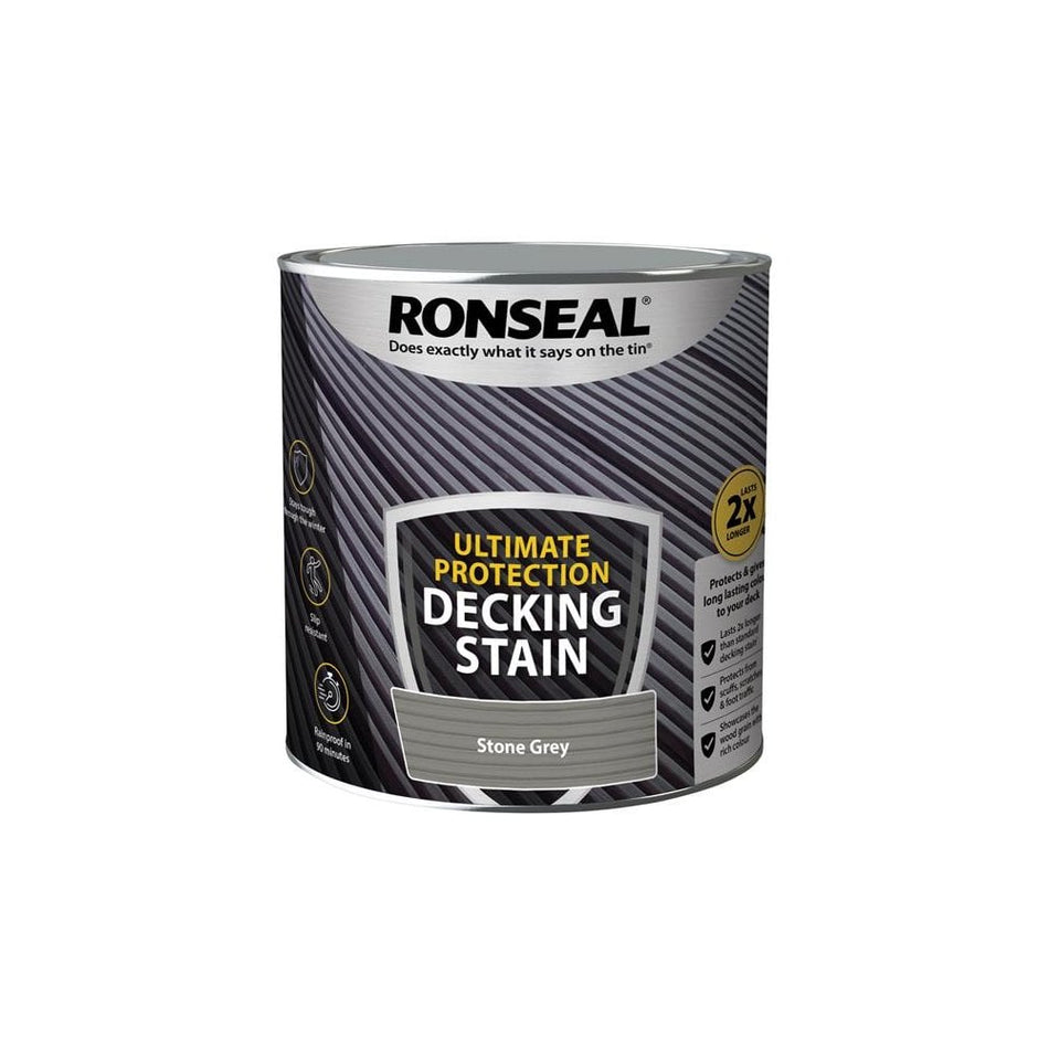 Ronseal Ultimate Protection Decking Stain Stone Grey 2.5 litre