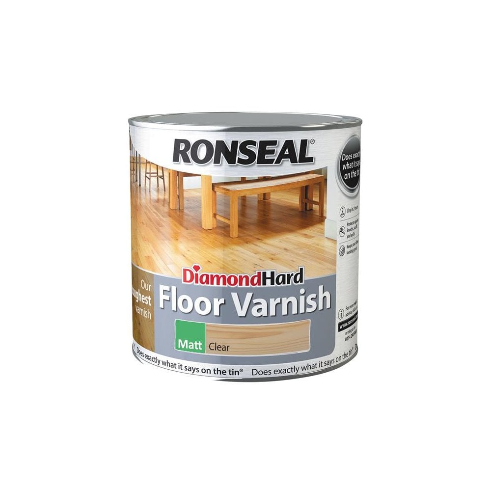 Ronseal Diamond Hard Floor Varnish Matt 2.5 litre