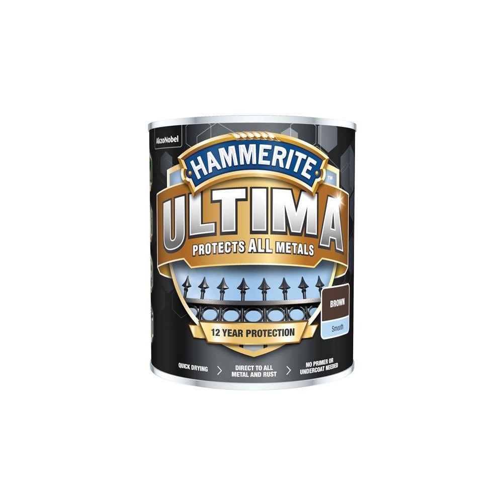 Hammerite Ultima Metal Paint Smooth Brown 750ml