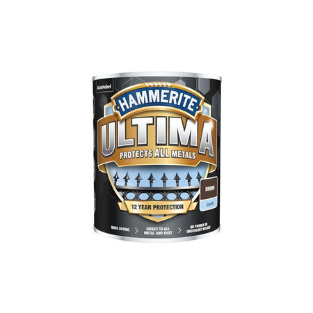 Hammerite Ultima Metal Paint Smooth Brown 750ml