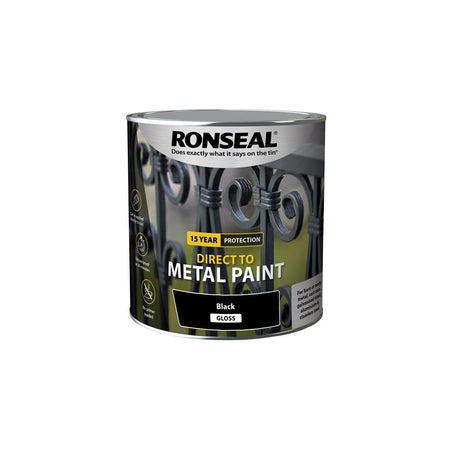 Ronseal Direct to Metal Paint Black Gloss 2.5 litre