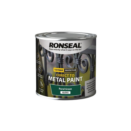 Ronseal Direct to Metal Paint Rural Green Gloss 250ml