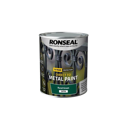 Ronseal Direct to Metal Paint Rural Green Satin 750ml