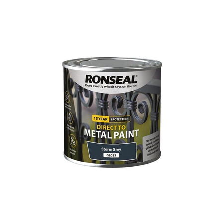 Ronseal Direct to Metal Paint Storm Grey Gloss 250ml