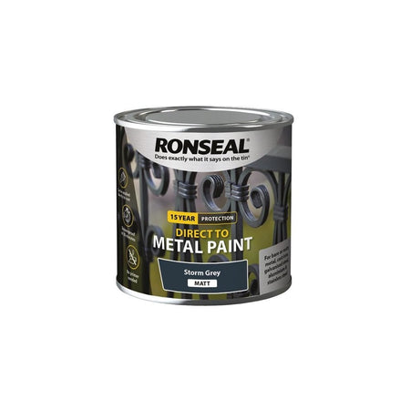 Ronseal Direct to Metal Paint Storm Grey Matt 250ml