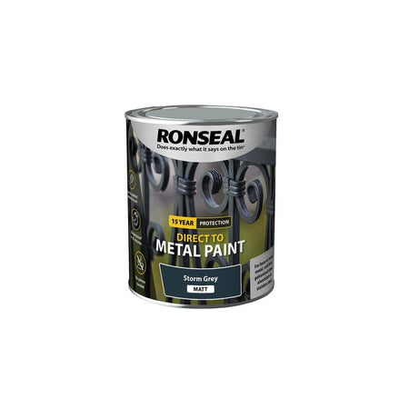 Ronseal Direct to Metal Paint Storm Grey Matt 750ml