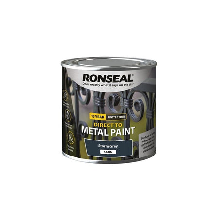 Ronseal Direct to Metal Paint Storm Grey Satin 250ml