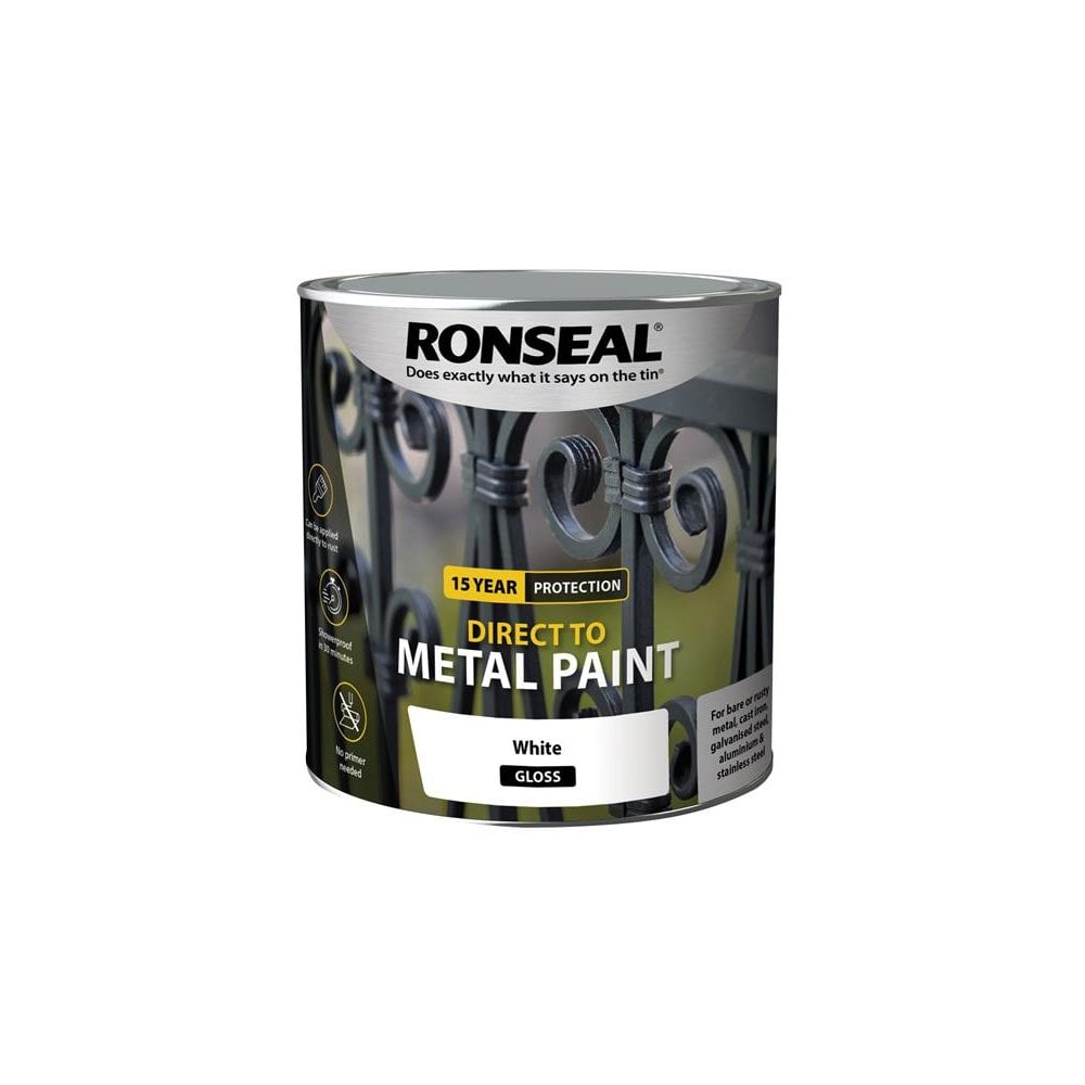 Ronseal Direct to Metal Paint White Gloss 2.5 litre