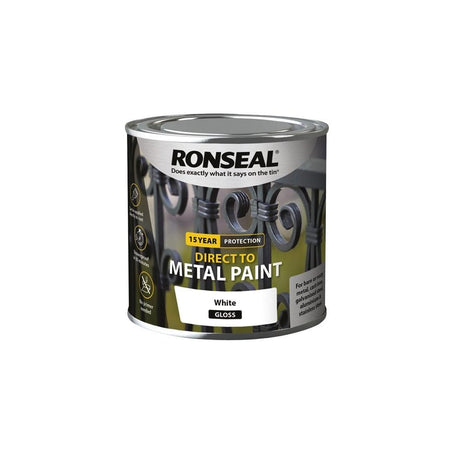 Ronseal Direct to Metal Paint White Gloss 250ml
