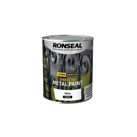 Ronseal Direct to Metal Paint White Gloss 750ml