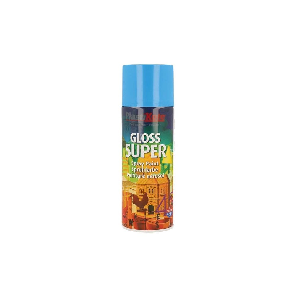 PlastiKote Gloss Super Spray Light Blue 400ml
