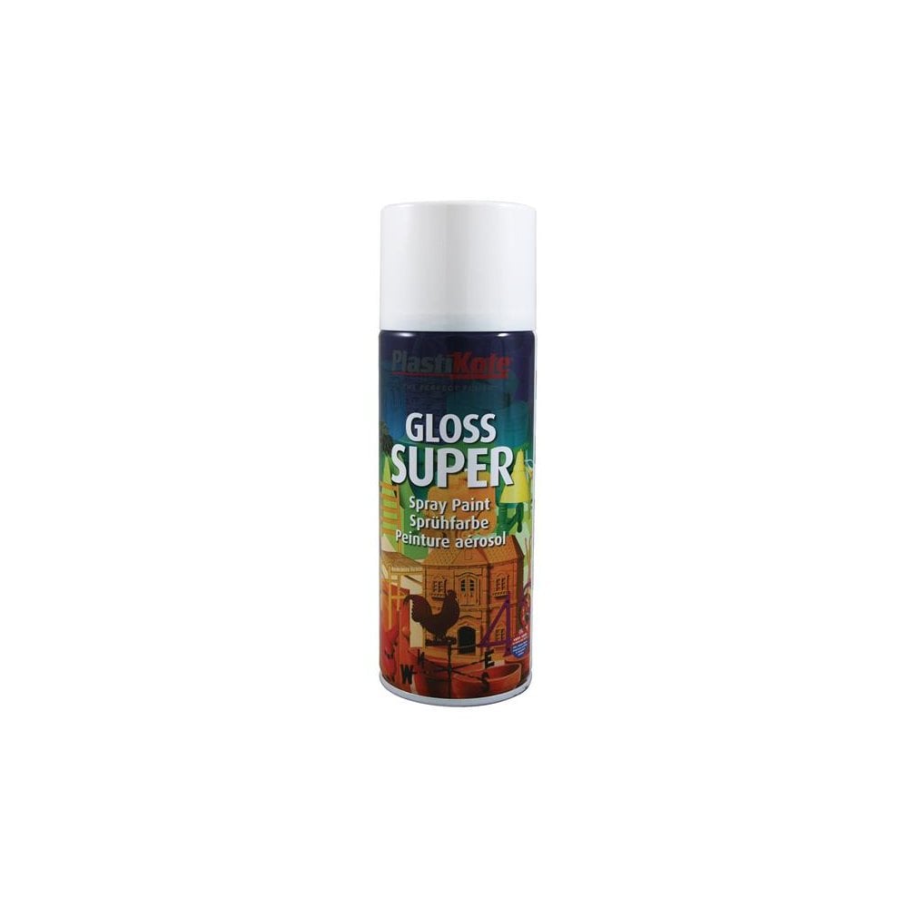 PlastiKote Gloss Super Spray White RAL 9016 400ml