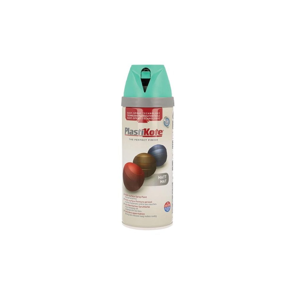 PlastiKote Twist & Spray Matt Classic Teal 400ml