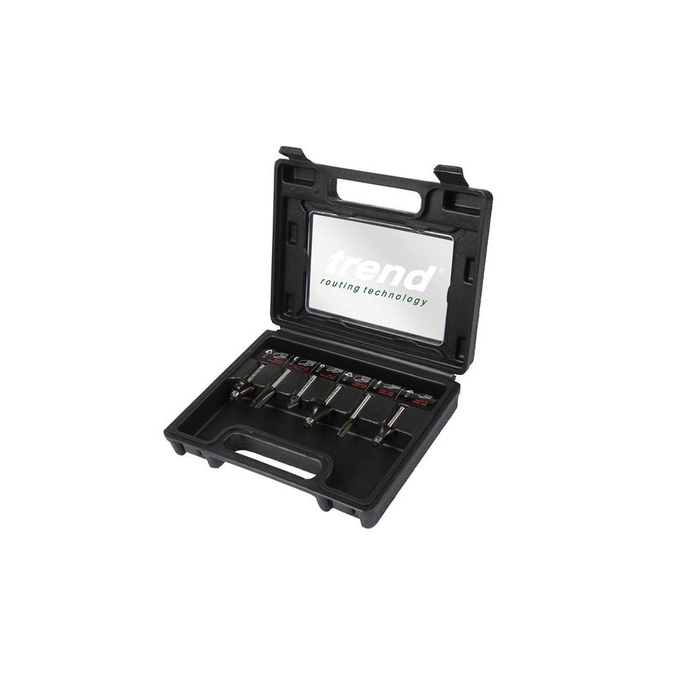 Trend 1/4in TCT Router Cutter Set, 6 Piece