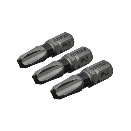 Faithfull Philips Impact Screwdriver Bits PH3 x 25mm (Pack 3)