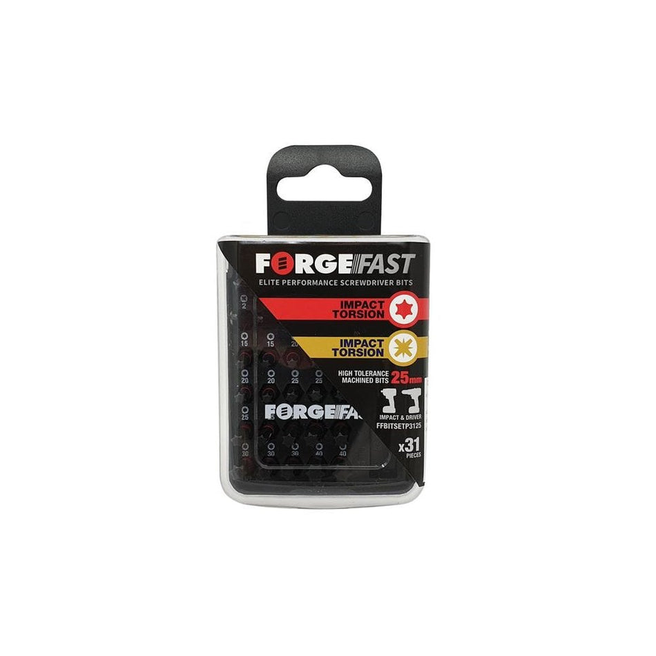 ForgeFix ForgeFast PZ/TX Compatible Impact Bit Set, 31 Piece