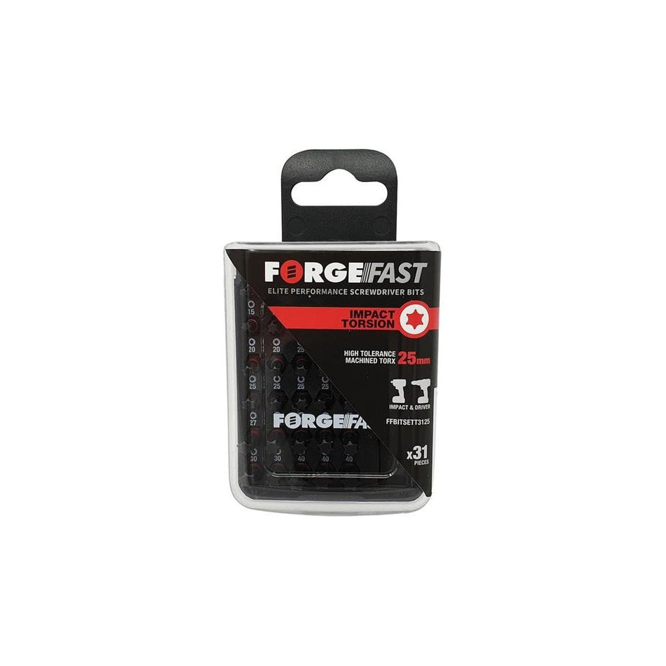 ForgeFix ForgeFast TORXÂ© Compatible Impact Bit Set, 31 Piece