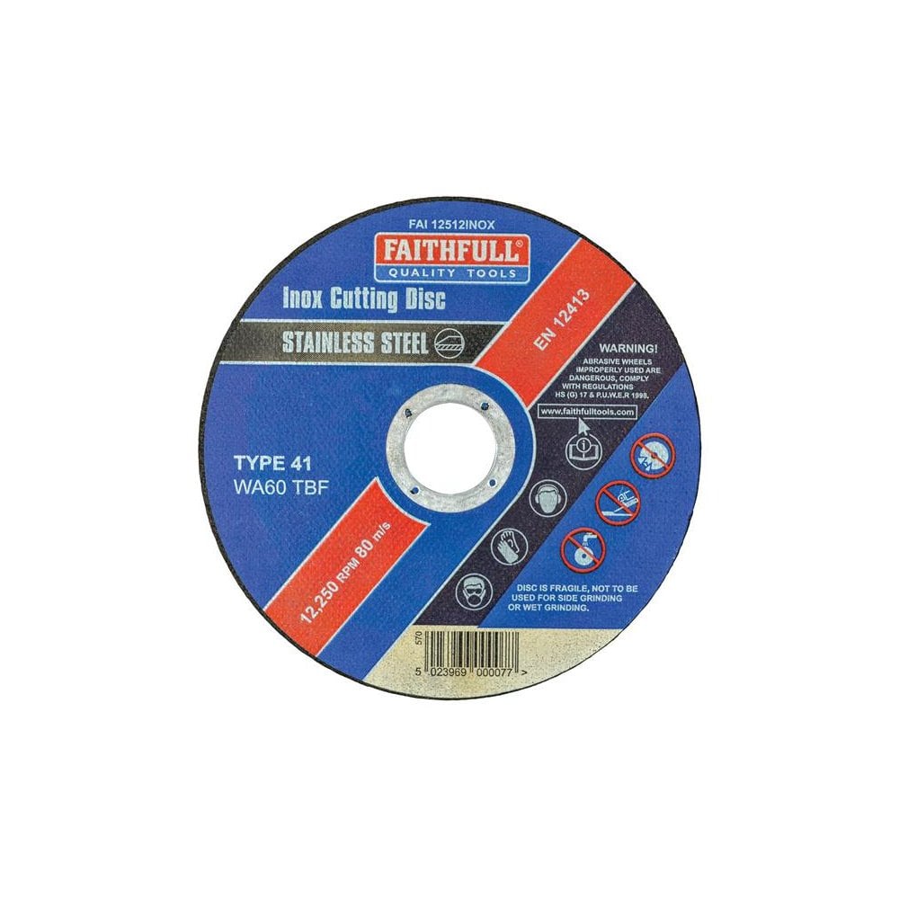 Faithfull Inox Cutting Disc 115 x 1.2 x 22.23mm