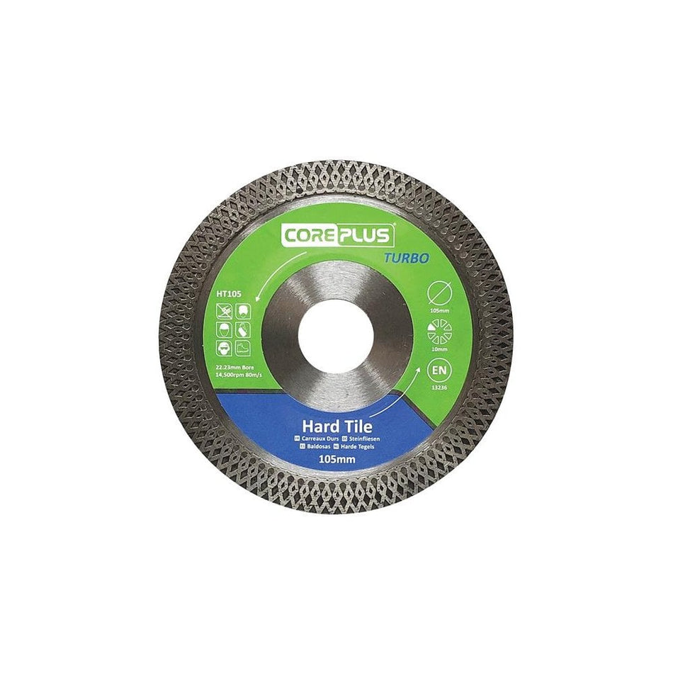CorePlus HT105 Hard Tile Turbo Diamond Blade 105mm