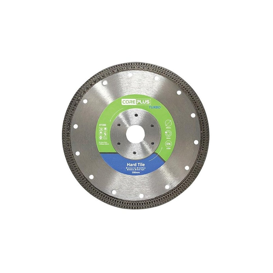 CorePlus HT200 Hard Tile Turbo Diamond Blade 200mm