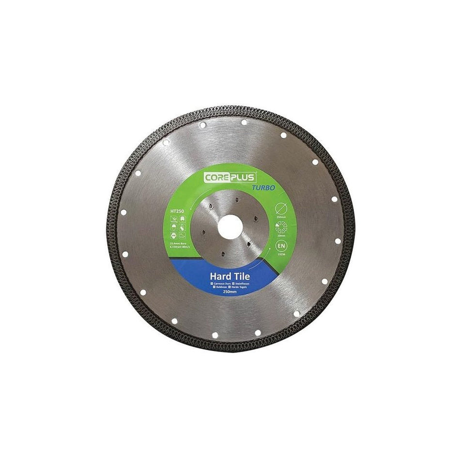 CorePlus HT250 Hard Tile Turbo Diamond Blade 250mm