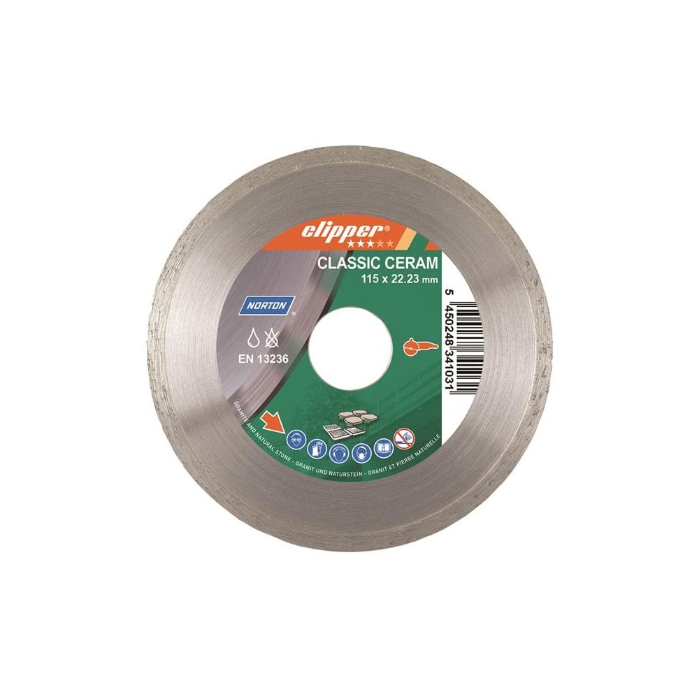 Norton Clipper Classic Ceramic Diamond Blade 115 x 22.23mm