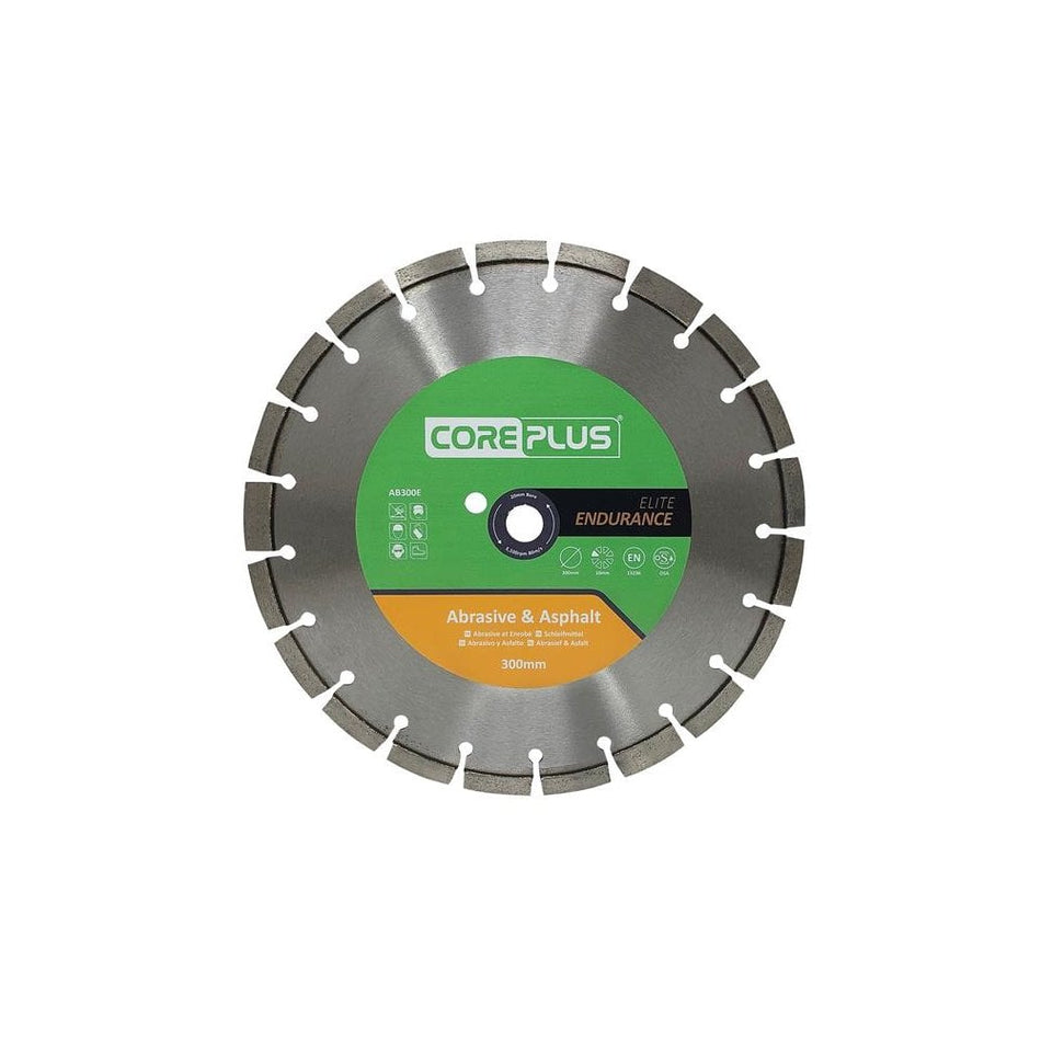 CorePlus AB300E Elite Abrasive & Asphalt Diamond Blade 300mm
