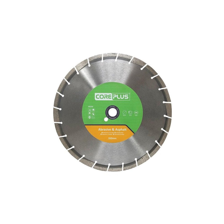 CorePlus AB350 Abrasive & Asphalt Diamond Blade 350mm