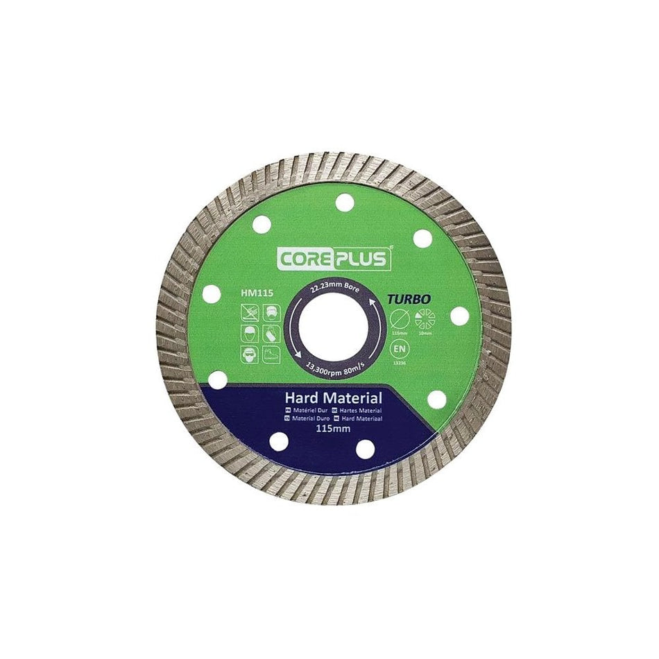 CorePlus HM115 Hard Material Turbo Diamond Blade 115mm