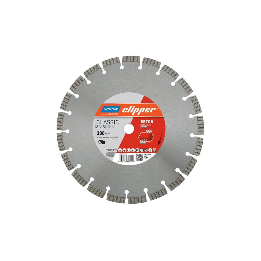 Norton Clipper Classic Beton Diamond Blade 300 x 20mm