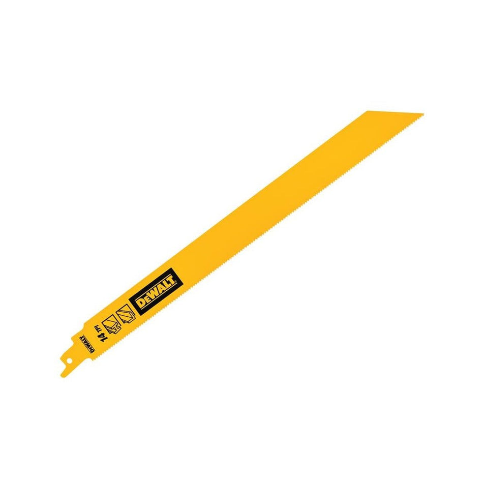 DEWALT Bi-Metal 1in High Metal Reciprocating Blade 304mm x 14 TPI (Pack 5)
