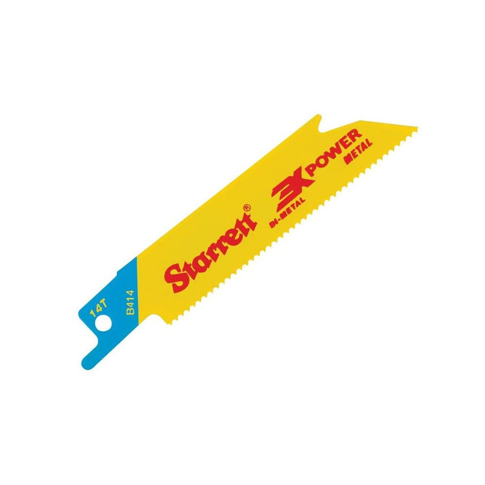 Starrett B414-5 Bi-Metal Reciprocating Blade, Metal Straight 100mm 14 TPI (Pack 5)