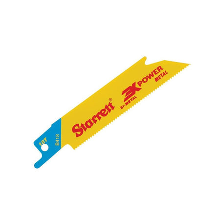 Starrett B418-5 Bi-Metal Reciprocating Blade, Metal Straight 100mm 18 TPI (Pack 5)
