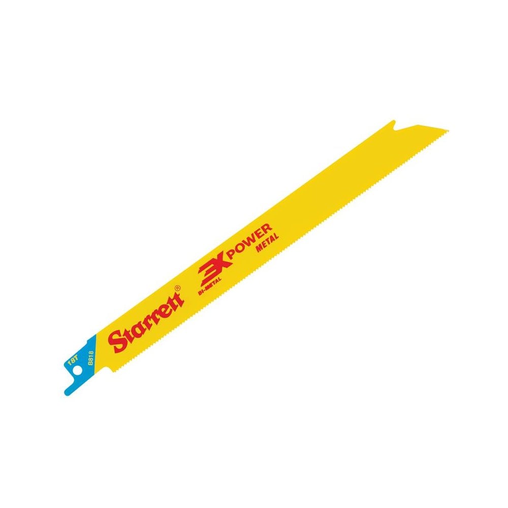 Starrett B818-5 Bi-Metal Reciprocating Blade, Metal Straight 203mm 18 TPI (Pack 5)