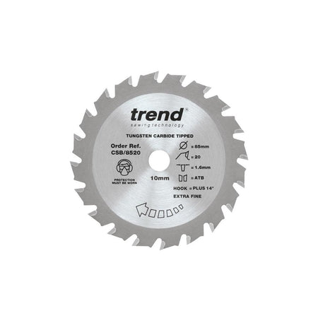 Trend CraftPro Mini Saw Blade 85 x 10mm x 20T