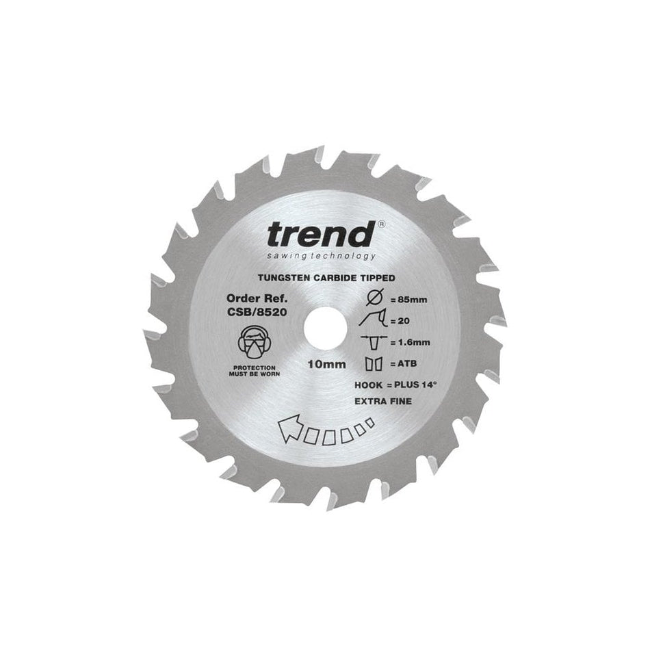 Trend CraftPro Mini Saw Blade 85 x 10mm x 20T