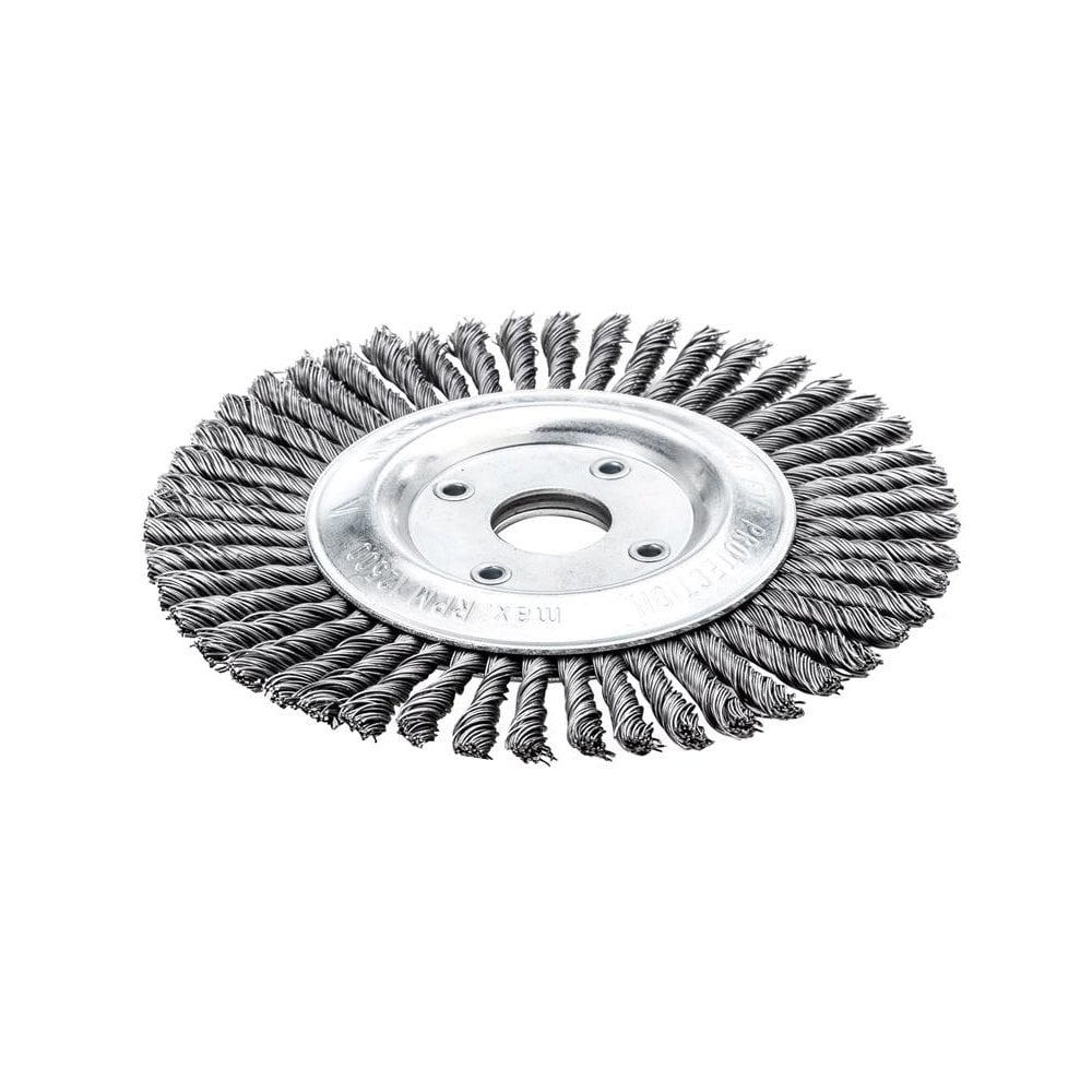 Lessmann Pipeline Brush 40 Knots 125 x 22.2mm Bore Steel Wire