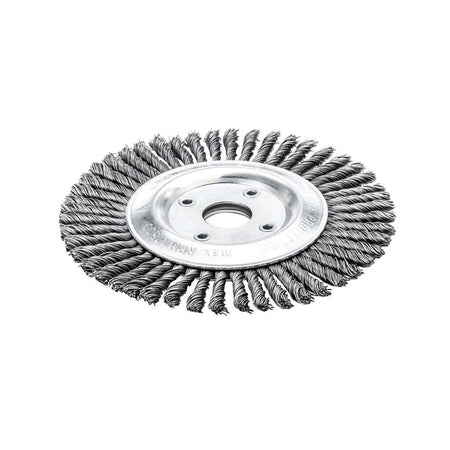 Lessmann Pipeline Brush 40 Knots 125 x 22.2mm Bore Steel Wire
