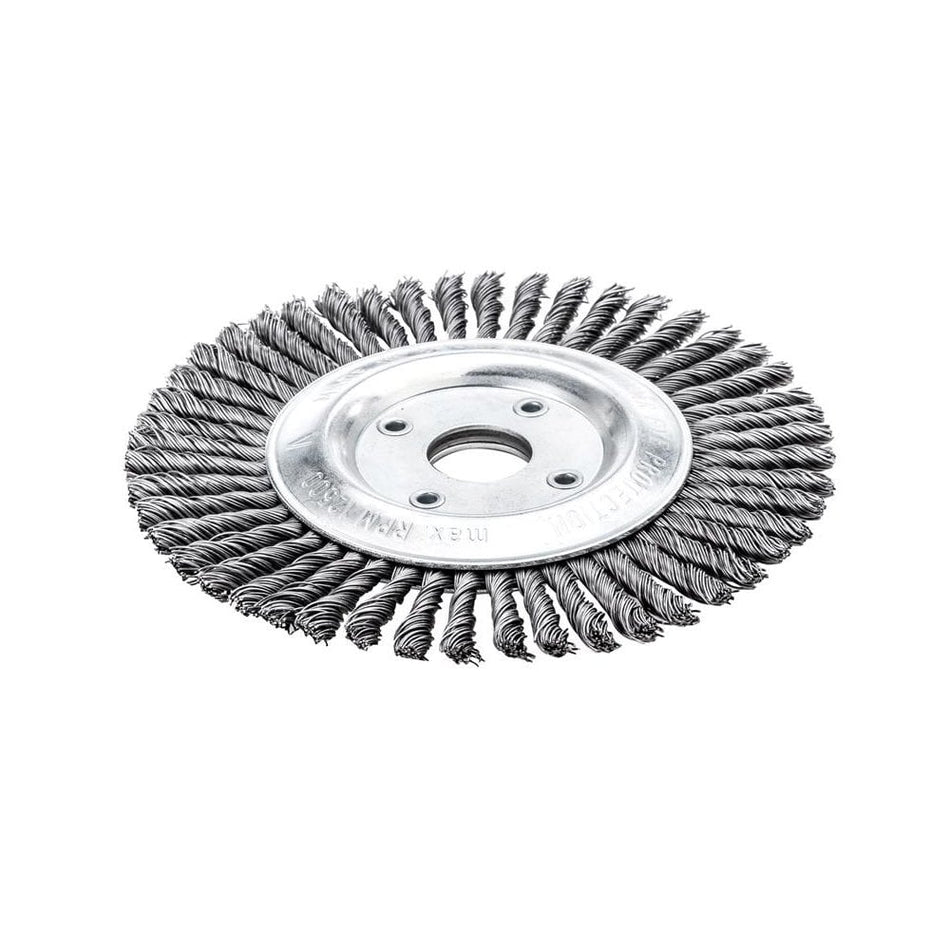 Lessmann Pipeline Brush 40 Knots 125 x 22.2mm Bore Steel Wire