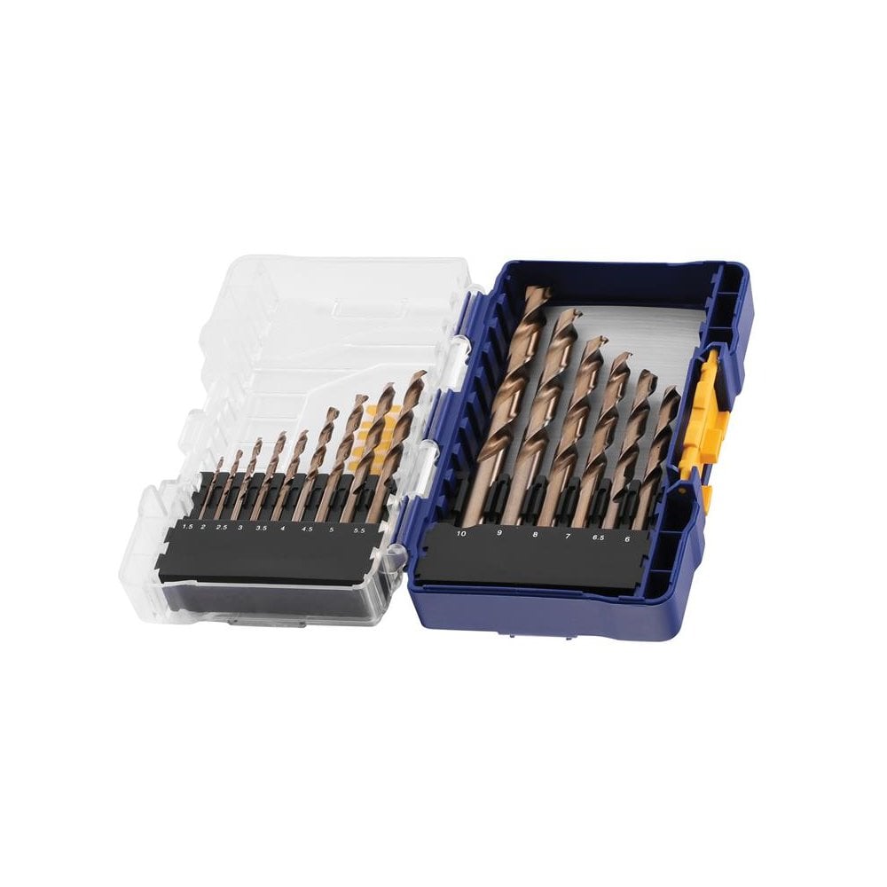 IRWINÂ© HSS Cobalt Drill Bit Set, 15 Piece