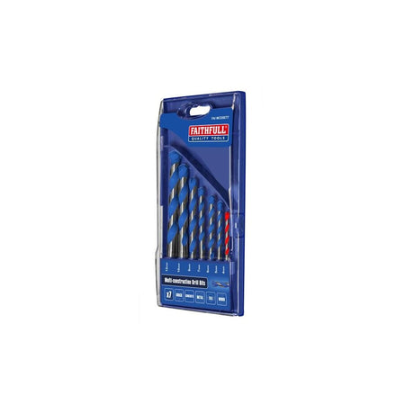Faithfull Multi Construction Drill Set, 7 Piece