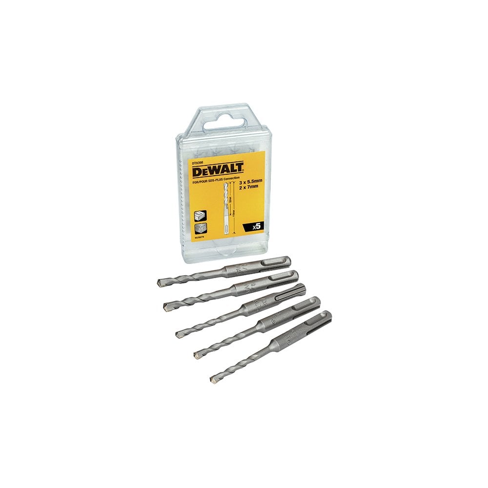 DEWALT DT9398 SDS Plus Drill Bit Set, 5 Piece