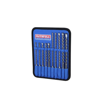 Faithfull SDS Plus Drill Bit Set, 10 Piece