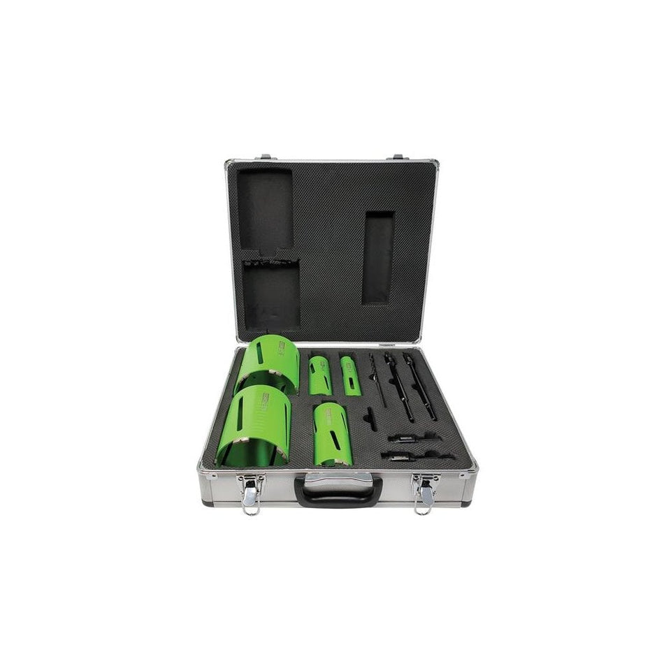 CorePlus DCDKIT11 Diamond Dry Core Drill Bit Set, 11 Piece