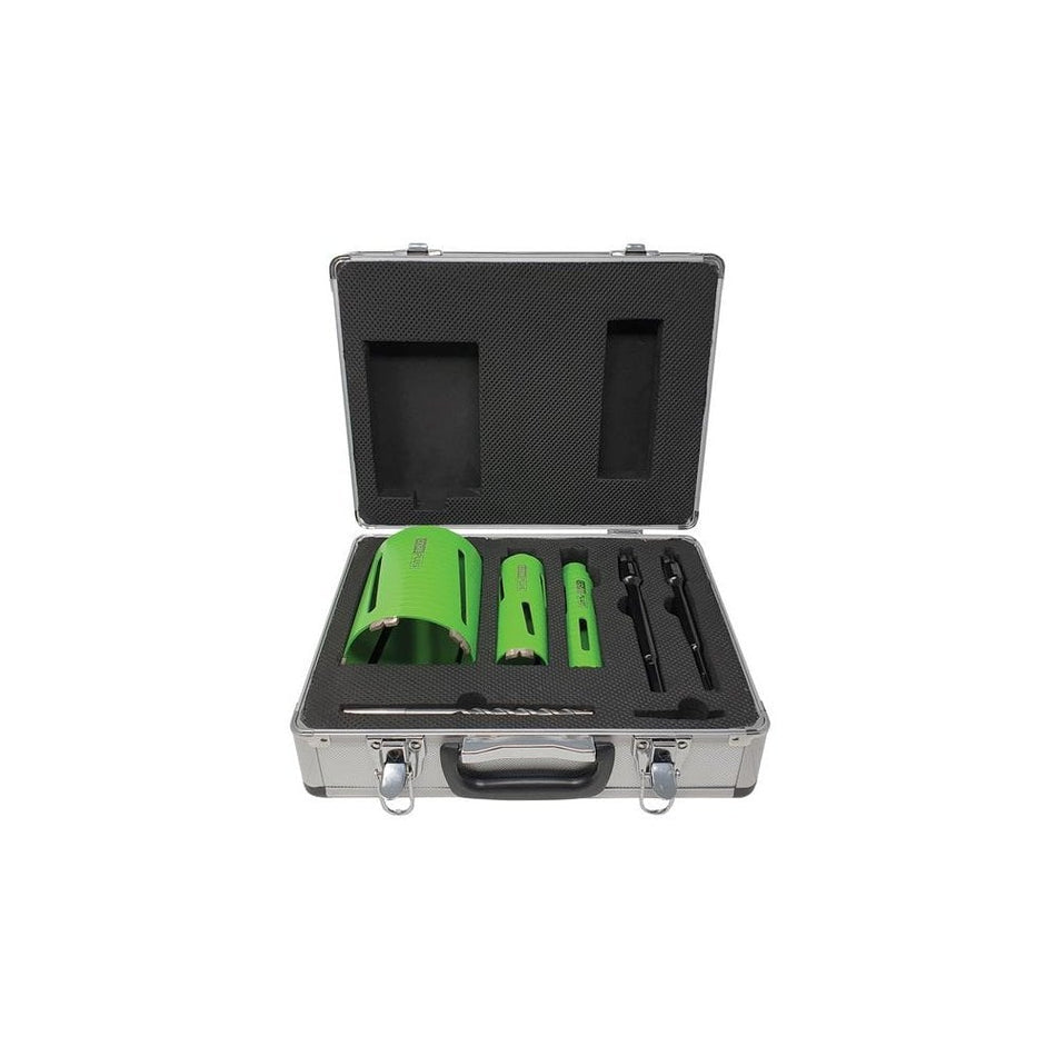 CorePlus DCDKIT7 Diamond Dry Core Drill Bit Set, 7 Piece