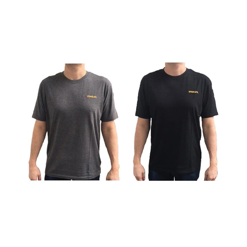 Stanley Clothing T-Shirt Twin Pack Grey & Black - XXL